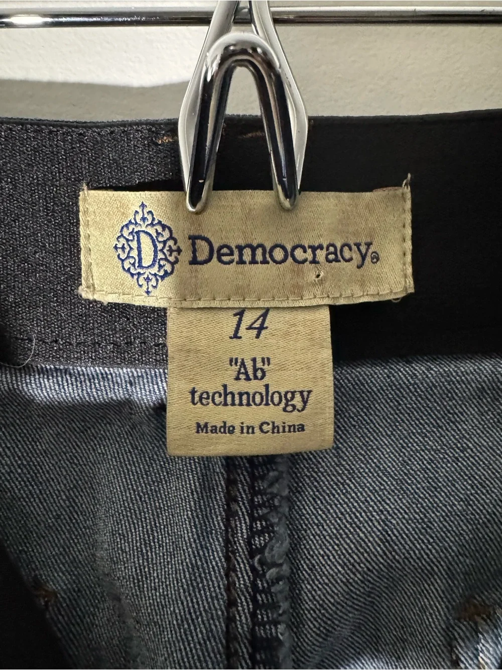 Democracy SkyRise Absolution Wide Leg Jeans Cargo Mid Blue Wash Size 14 - Picture 9 of 11
